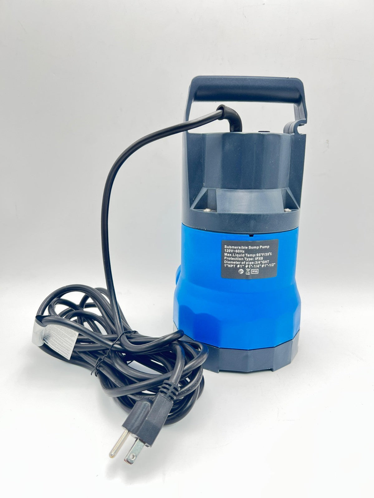 Sump Pump 1.1HP Submersible Clean Dirty Water Pump 5000GPH Portable Draining ...