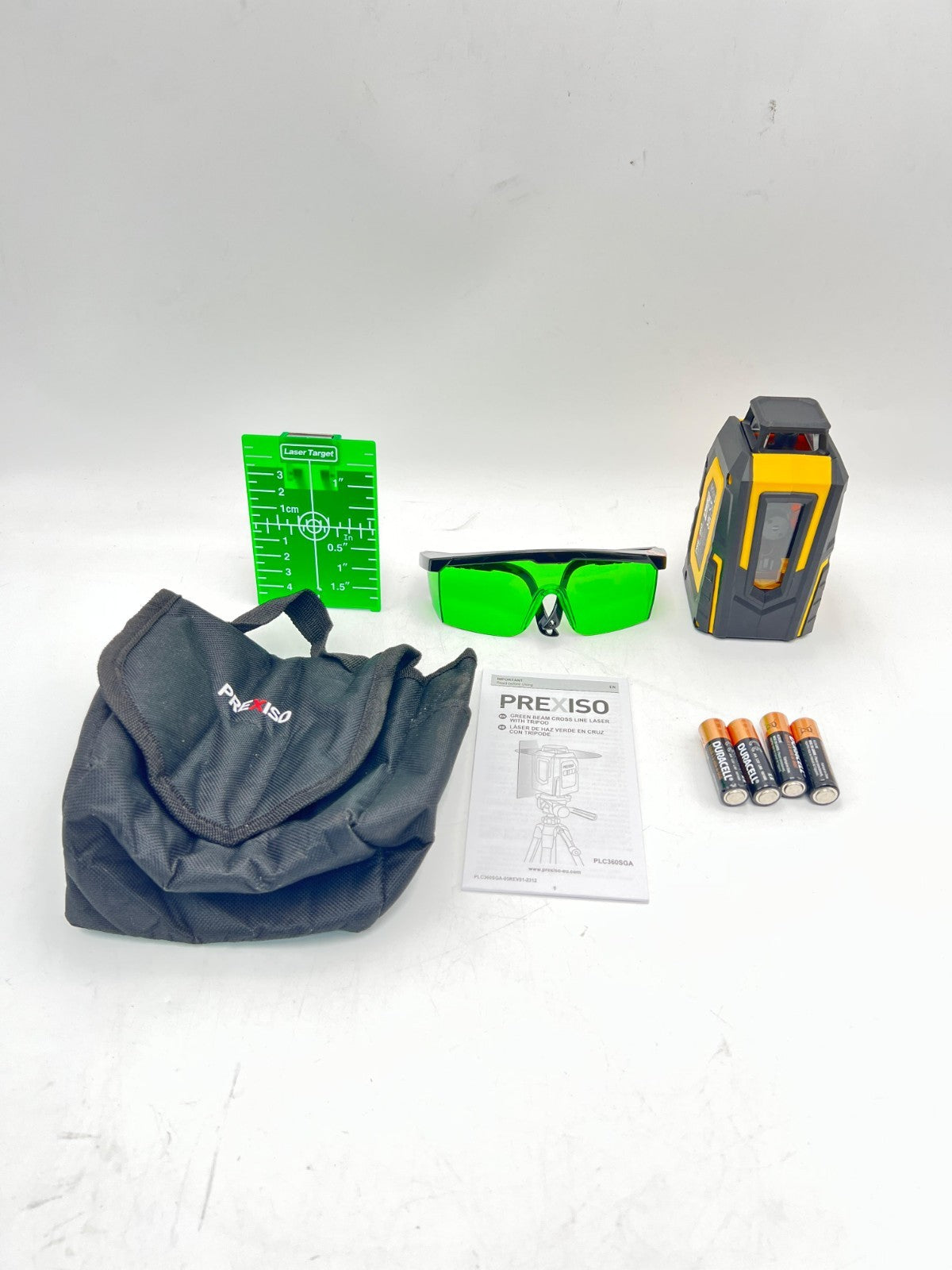 PREXISO 215Ft Laser Measure with Entension for Diagonal Measuring & PREXISO 360°