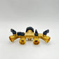 4 Way Brass Hose Splitter, 3/4" Brass Hose Faucet Manifold, Garden Hose