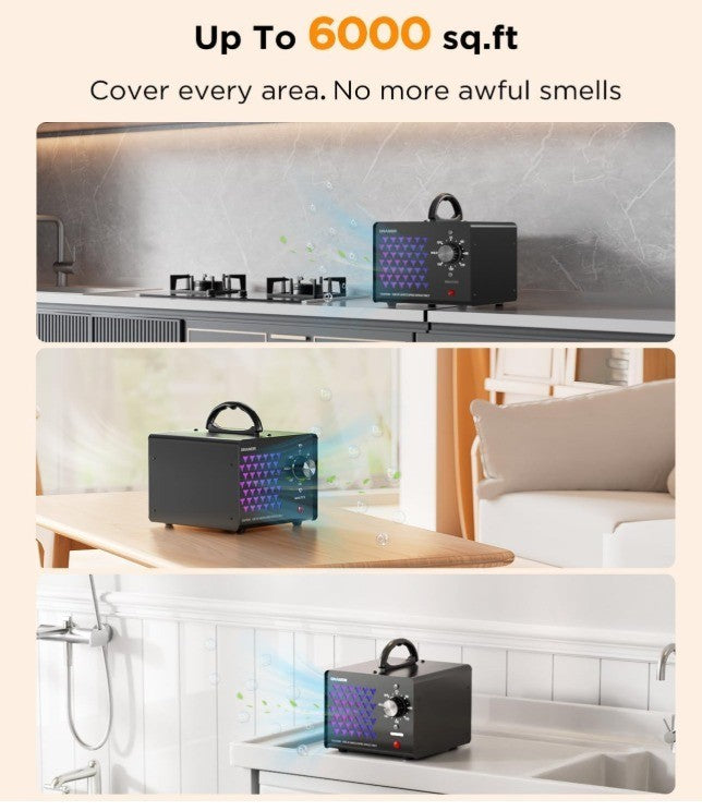 ONAMOR Ozone Generator Odor Eliminator 70000mg, High Capacity Ozone Machine Odor