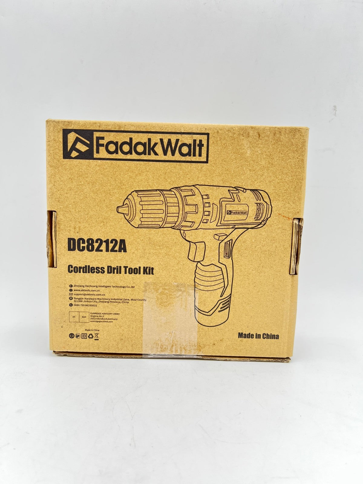 FadakWalt 12V Cordless Drill Set DC8212A—LED, 0–650 RPM, 19 Nm—NEW