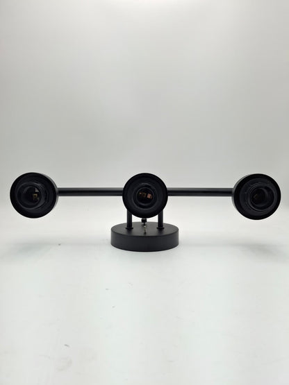 Modern Bathroom Light Fixtures 3 Light Vanity Lights Black Wall Lamp with Clear