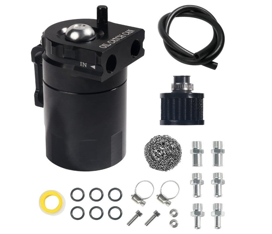 Oil Catch Can Reservoirs,Baffled Oil Catch Can Kit,300ml Oil Reservoir Tank,Oil
