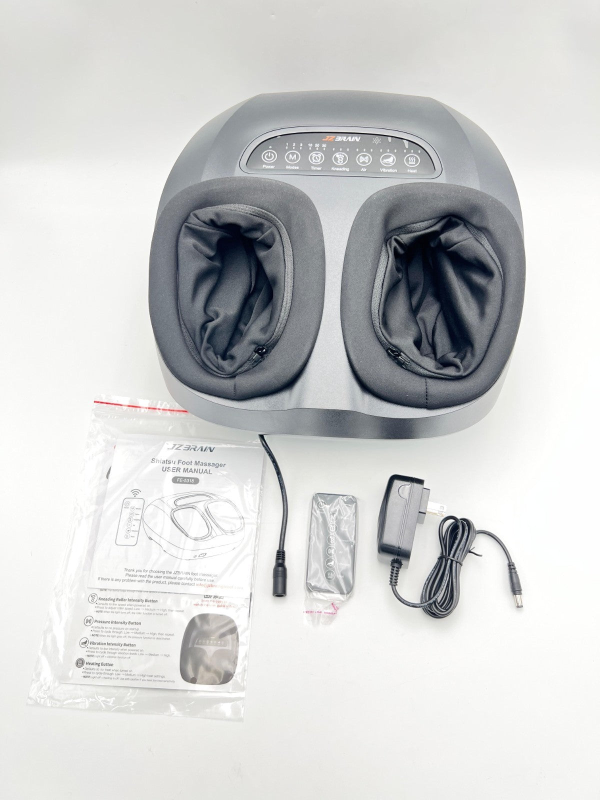 JZBRAIN Shiatsu Foot Massager Machine with Heat : Deep Kneading Foot Massager