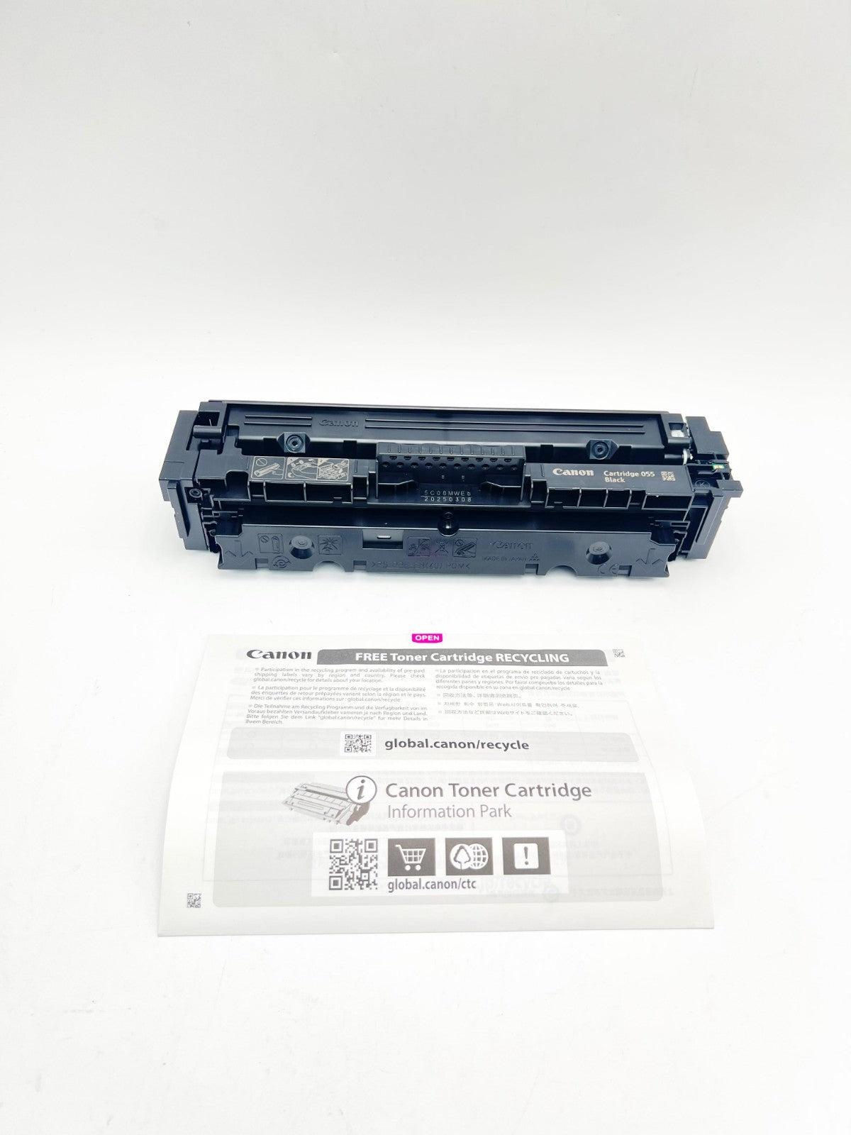 Canon Genuine 055 Black Toner Cartridge Compatible with LBP664Cdw, MF741Cdw, MF7