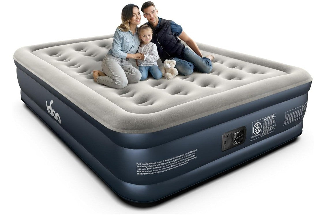 iDOO Queen Air Mattress with Built in Pump, 18 Raised Comfort Blow up Mattres