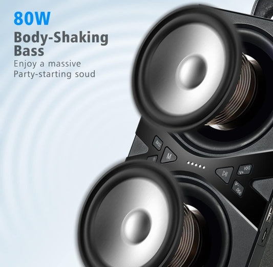 Bluetooth Speakers, Wireless TWS Portable Speaker with Lights,100dB Loud Subwoof