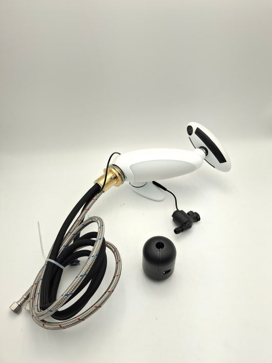 360° Rotating Bathroom Faucet with LED Light & 4 Modes - Pull-Out Sprayer