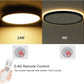 Roomratv Black Ceiling Light Fixture with Remote Control, with 3000K Warm Nightl
