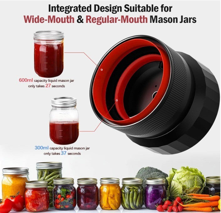 VP09 2025 Upgraded Mason Jar Vacuum Sealer, Electric Vacuum Sealer for Regular