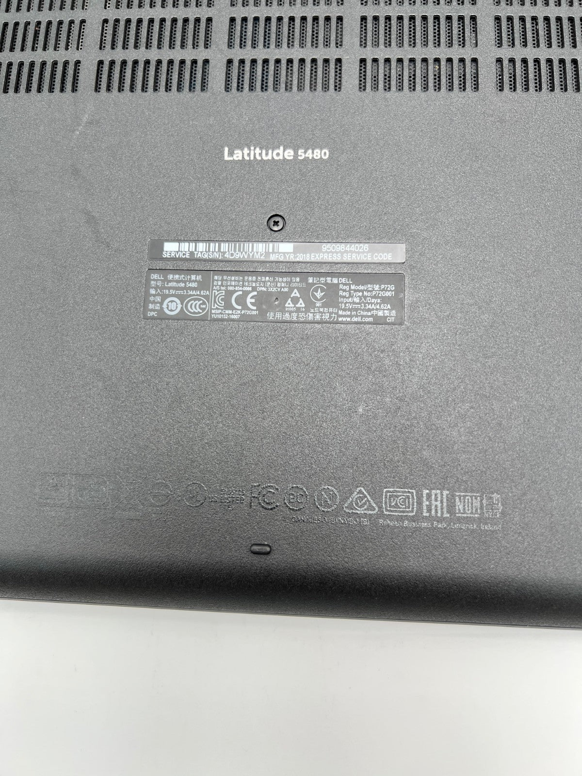 Dell Latitude 5480 14inch(512GB,Intel Core i5-6300U 2.4GHz,8GB RAM)Laptop-WYM2