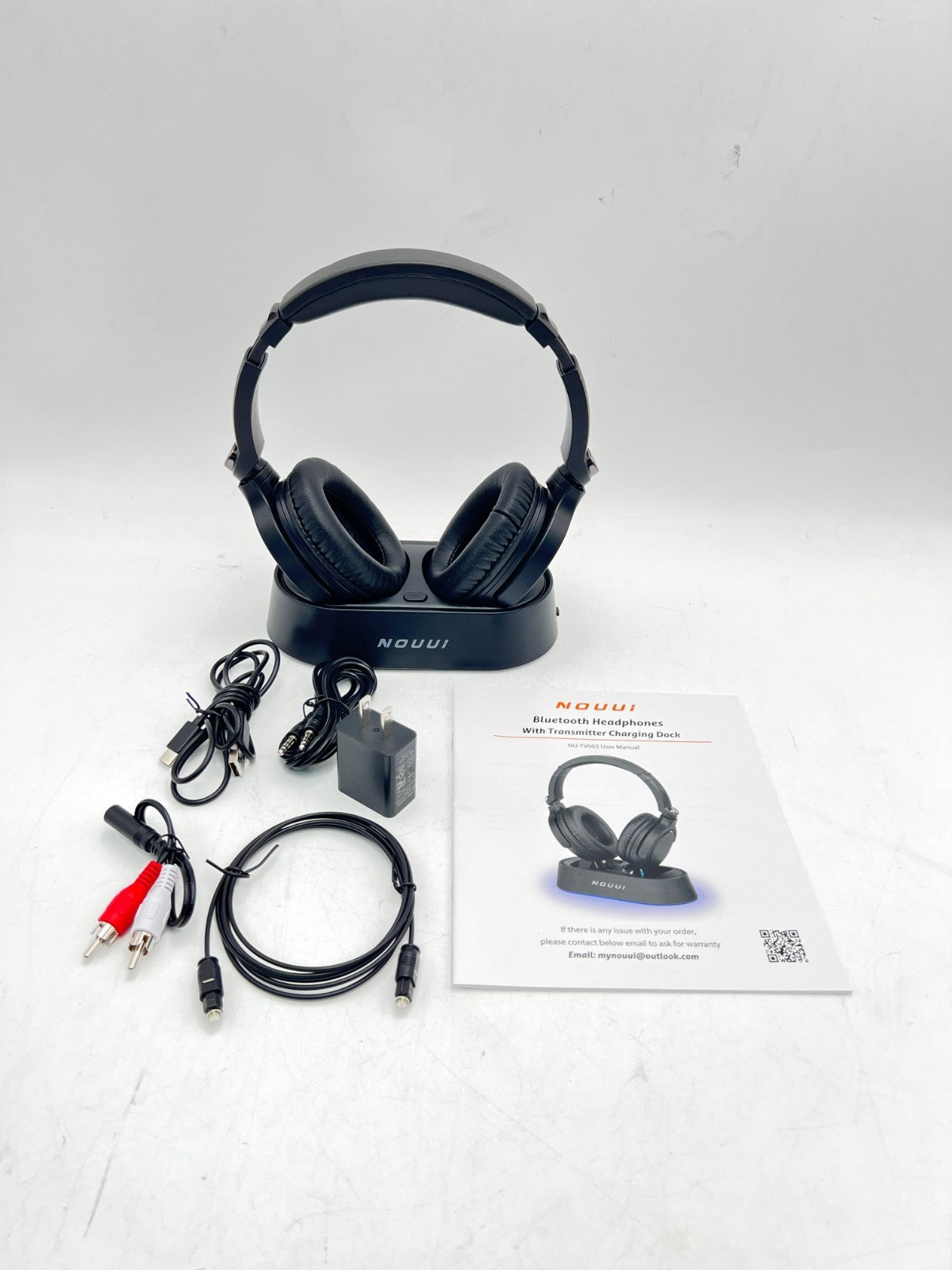 NOUUI Wireless Headphones for TV. Headphones for Seniors w Bluetooth.  NU-TV002