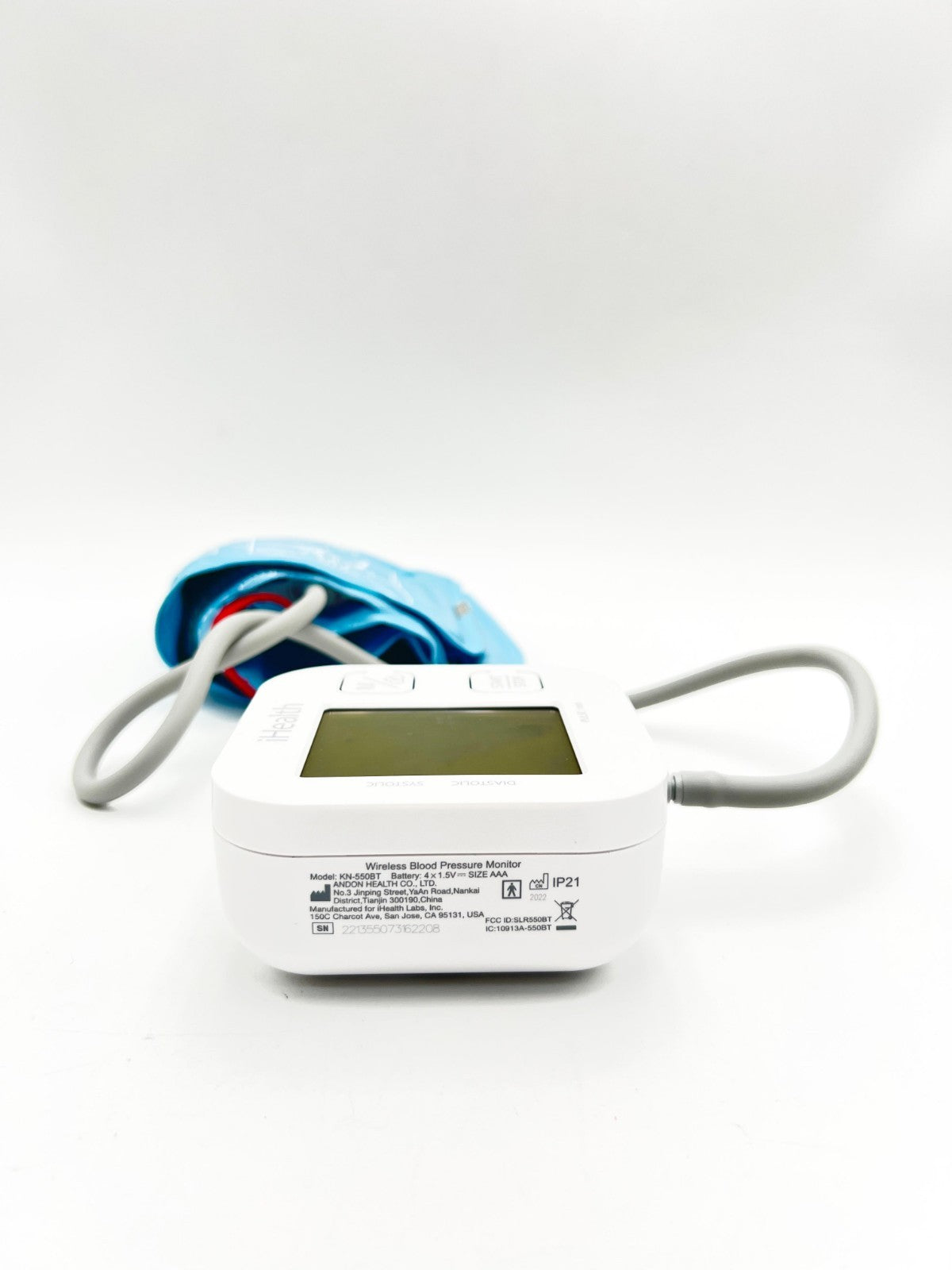 iHealth Track Smart Upper Arm Blood Pressure Monitor with Wide Range Cuff That