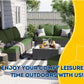 AAAAAcessories Outdoor Deep Seat Cushions, Waterproof, Fade-Resistant Patio Furn
