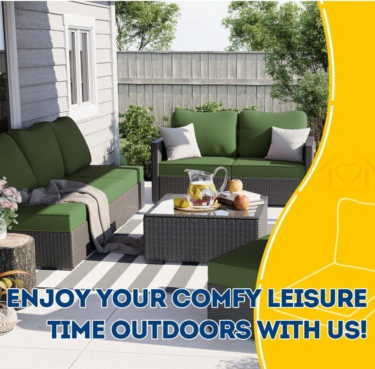 AAAAAcessories Outdoor Deep Seat Cushions, Waterproof, Fade-Resistant Patio Furn