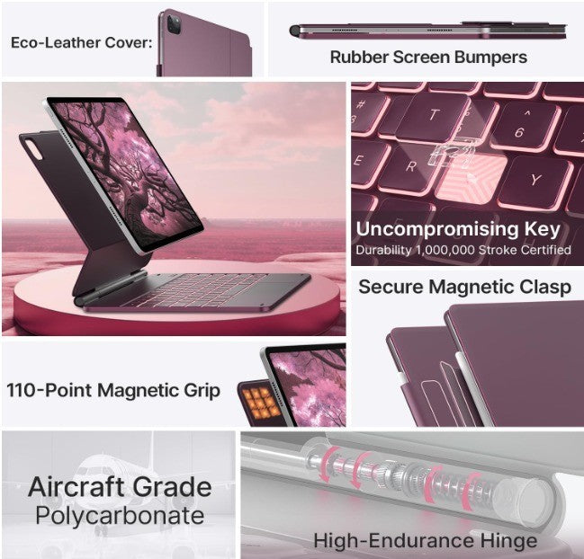 typecase Edge Keyboard Case for iPad Air 13-inch(M3/M2, 2025/2024) & iPad Pro 12