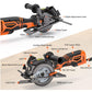 DOVAMAN Circular Saw, 5.8A 4-1/2" Circular Saw w/Laser, Metal Auxiliary Handle