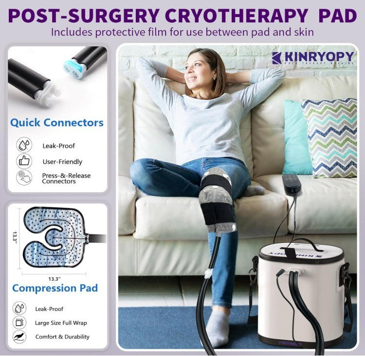 Cold Therapy Machine with Programmable Timer, Portable Ice Machine for Knee