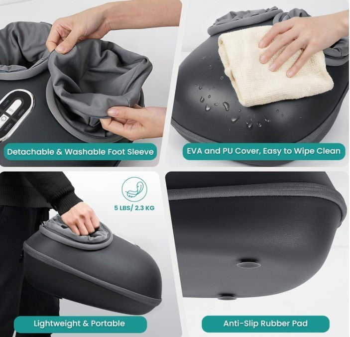 Nekteck Foot Massager with Heat Therapy, Deep Kneading & Air Massage