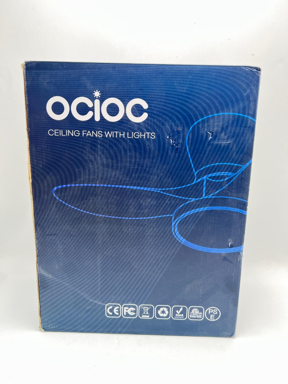 ocioc Quiet Ceiling Fan with LED Light DC motor 32 inch Large Air Volume Remo...