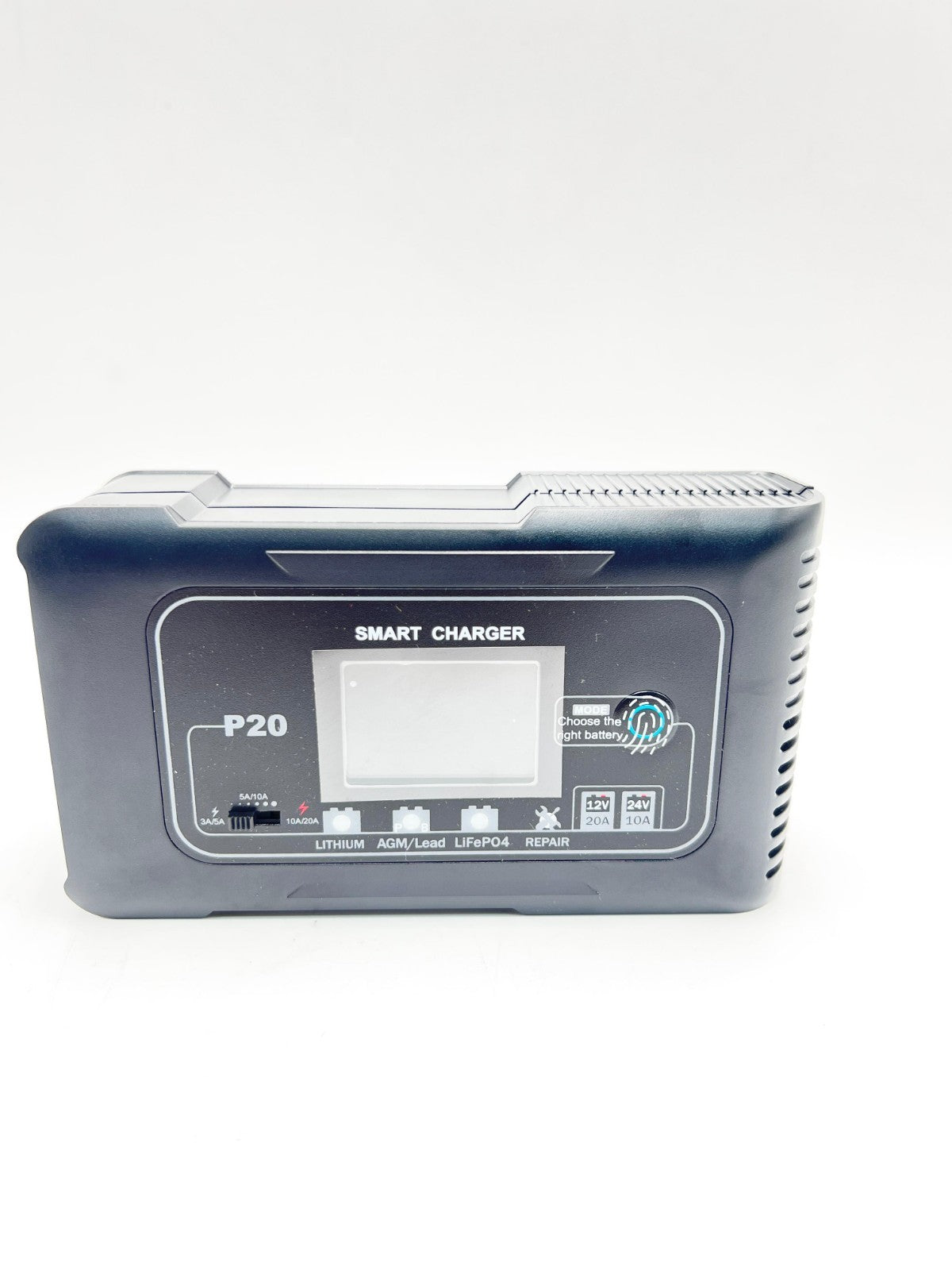 20-Amp Smart Battery Charger,Lithium,LiFePO4,Lead-Acid(AGM/Gel/SLA..) Car...