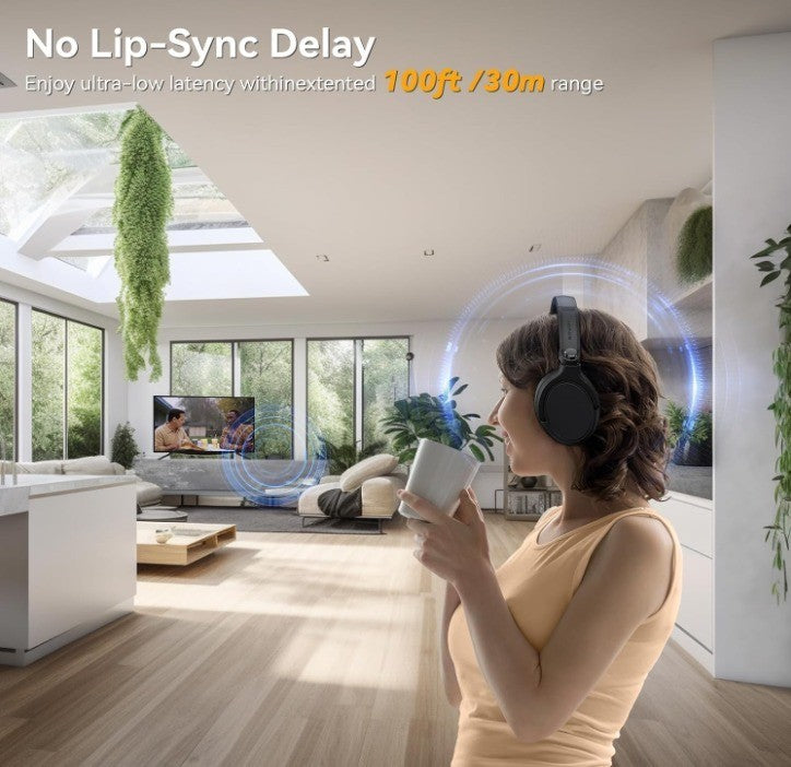 NOUUI Wireless Headphones for TV. Headphones for Seniors w Bluetooth.  NU-TV002