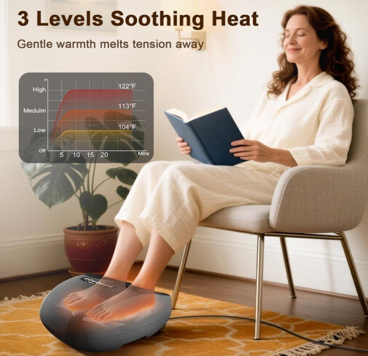 JZBRAIN Shiatsu Foot Massager Machine with Heat : Deep Kneading Foot Massager