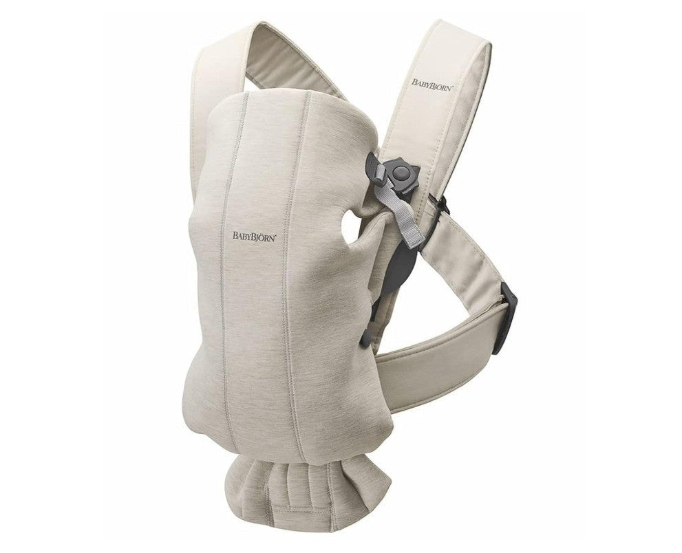 BabyBjörn Baby Carrier Mini, Light Beige | Newborn Carrier (7-25 lbs), Ergonomic
