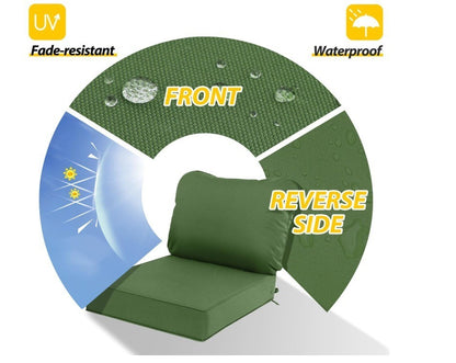 AAAAAcessories Outdoor Deep Seat Cushions, Waterproof, Fade-Resistant Patio Furn