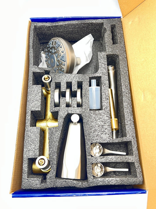 2 Handle Shower Faucet Set with Tub Spout Bathtub Shower Faucet Combo Set Shower