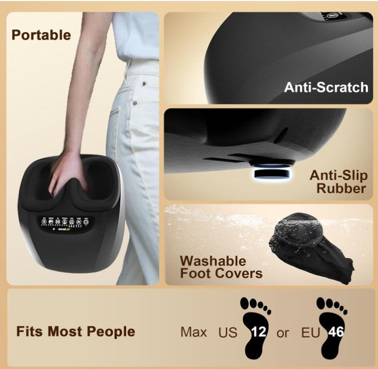 JZBRAIN Shiatsu Foot Massager Machine with Heat : Deep Kneading Foot Massager