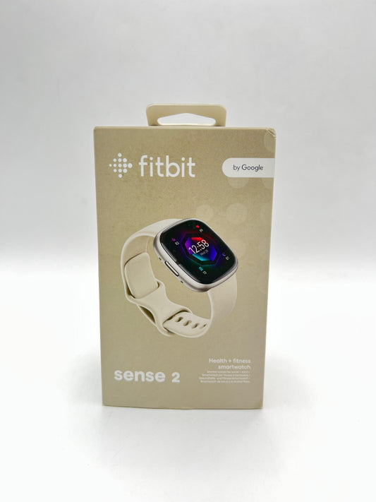Fitbit Sense 2 Activity Tracker - Lunar White/Platinum Aluminum