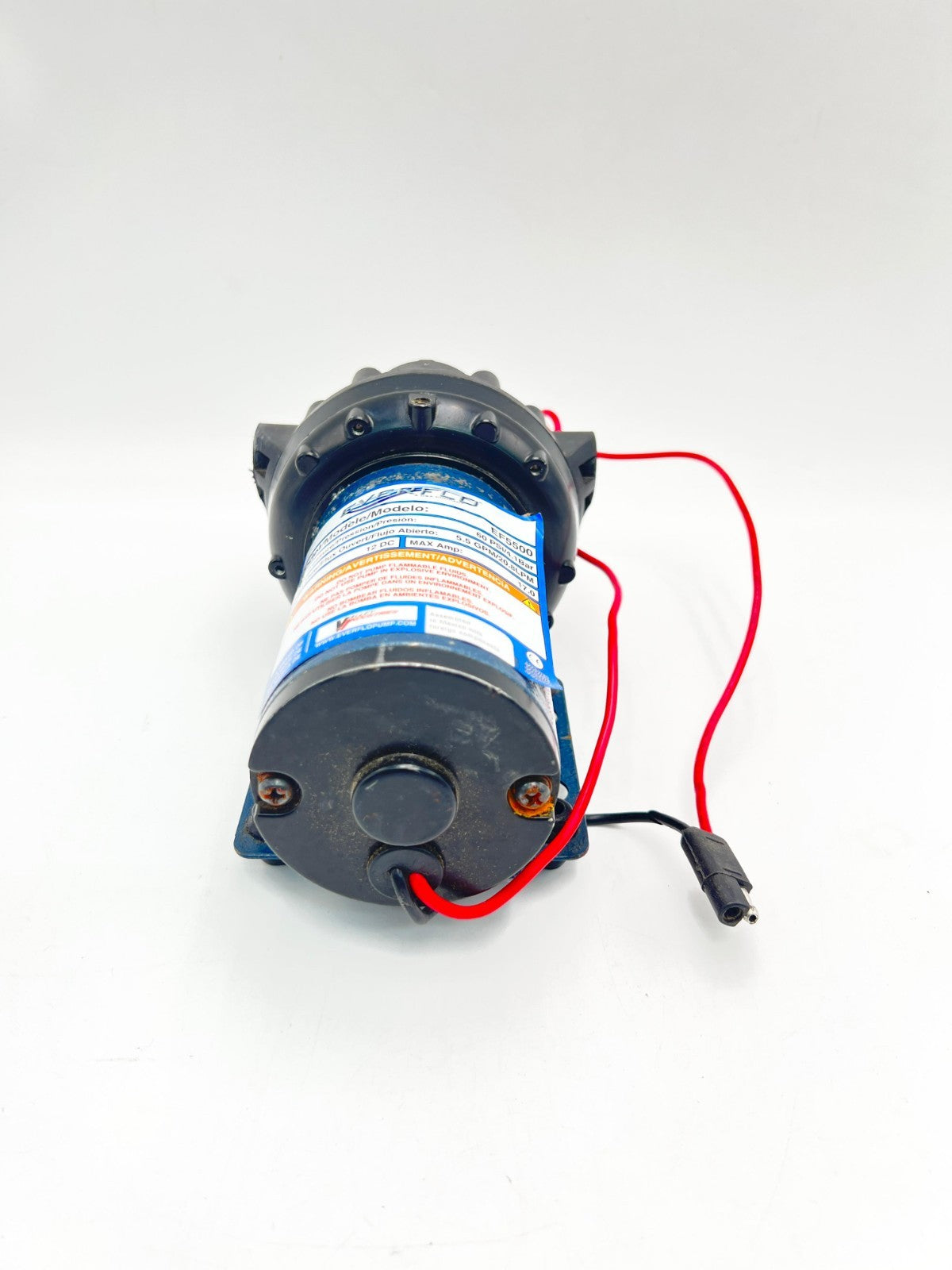 Everflo EF5500-BOX 5.5GPM 12V Diaphragm Pump-1/2 FNPT Connection, 5.5 GPM, Black