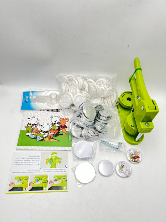 folconroad Button Maker Machine 58mm Pin Installation-Free DIY Pin Badge Button