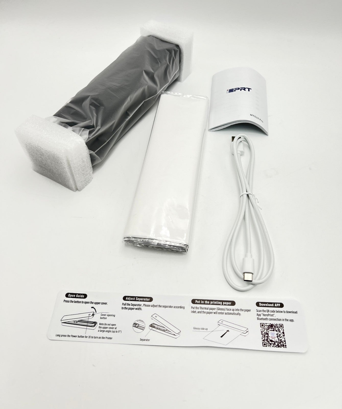 PRT Mobile Portable Inkless thermal printer Bluetooth Multiplayer MT610 PRO