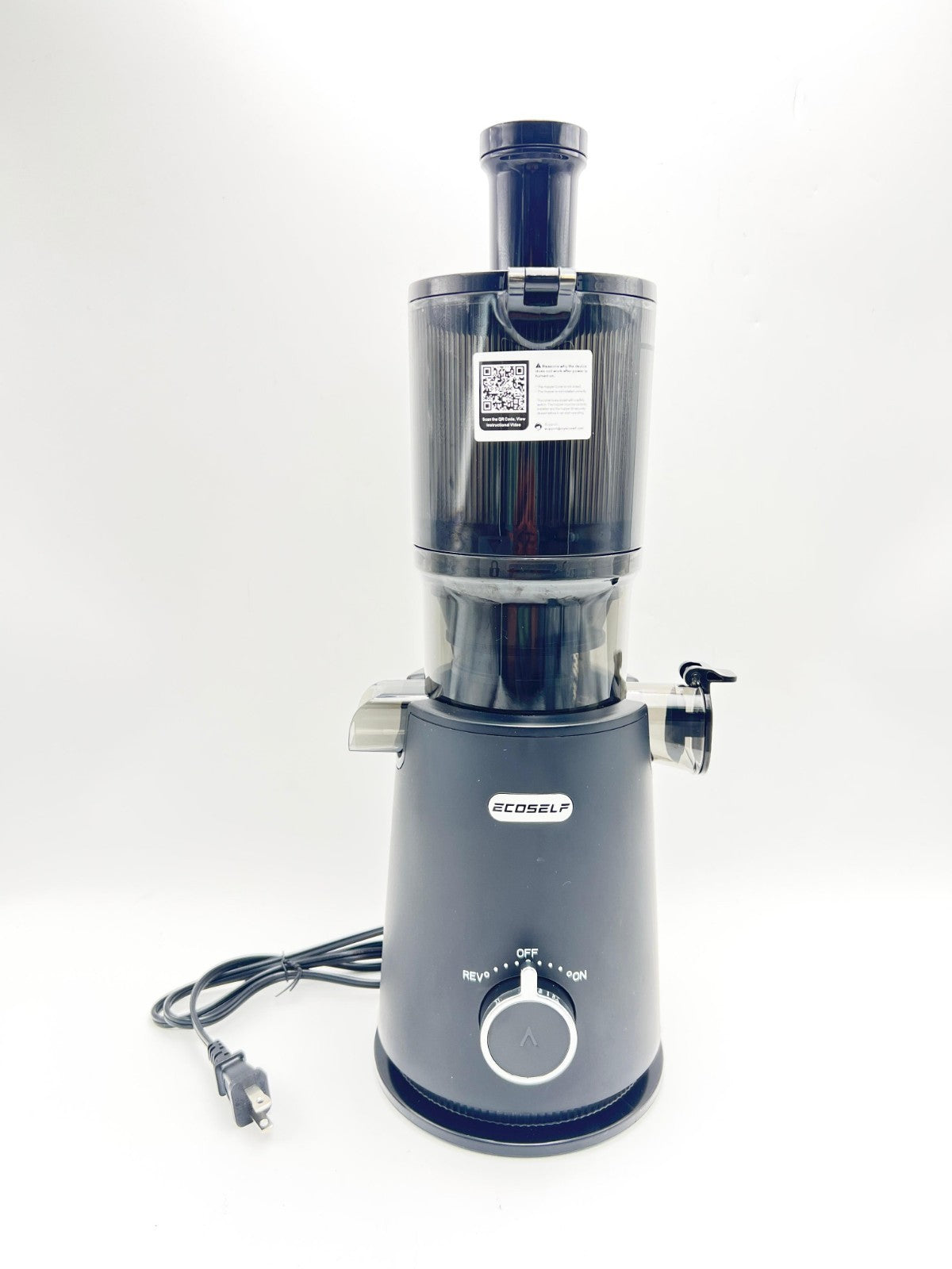 Ecoself 200 Watts Cold Press Big Mouth Slow Juicer Model SJ050-C - Black
