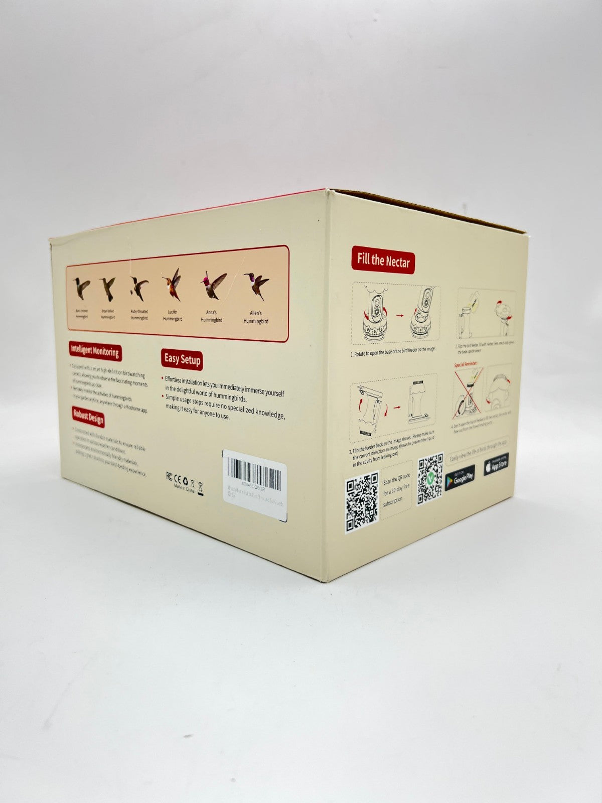 Smart Hummingbird Feeder Camera, 1080P Bird Watching Camera (E31)