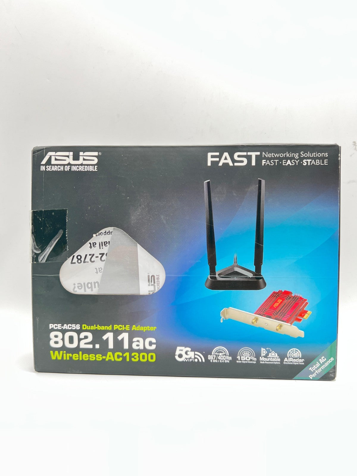 ASUS PCE-AC56 DUAL BAND PCI-E  WIFI ADAPTER 802.11AC WIRELESS-AC1300