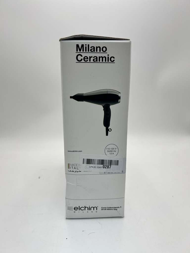 Milano Ceramic Hair Dryer - Black-Silver by Elchim for Unisex - 1 Pc Hair Dryer