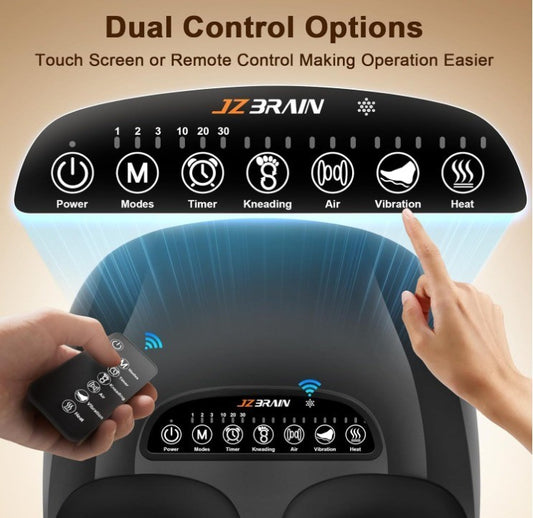 JZBRAIN Shiatsu Foot Massager Machine with Heat : Deep Kneading Foot Massager