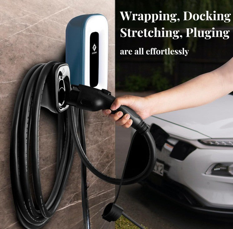 EV Charger Level 2，50 Amp Charge Station, 240V,Indoor/Outdoor EVSE, 25Ft Cable L