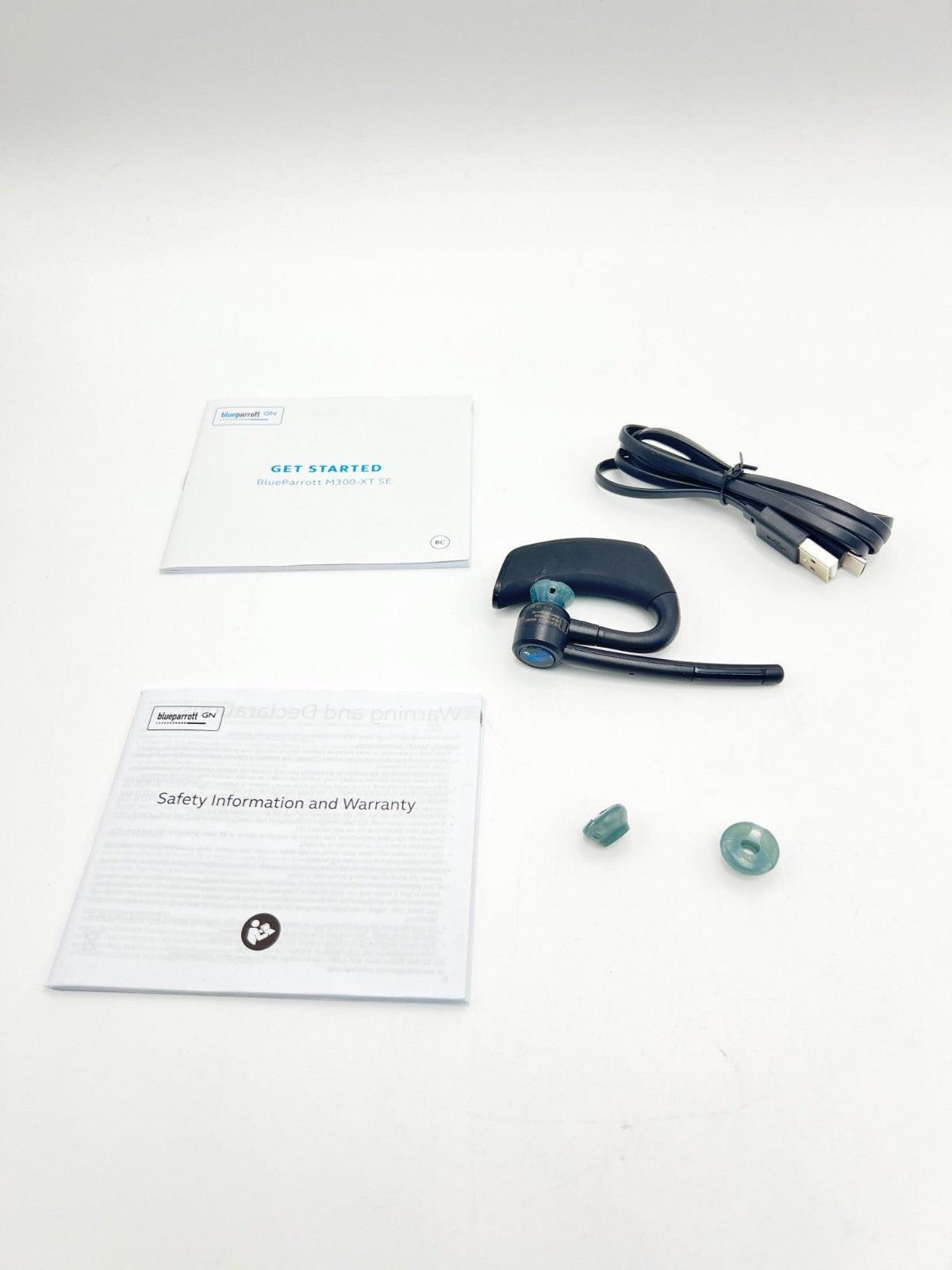 BlueParrott M300-XT SE Mono Bluetooth Wireless Headphones 80% Noise Canceling