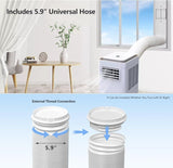 Portable AC Window Vent Kit with 5.9" Exhaust Hose, Adjustable PVC Window Seal P