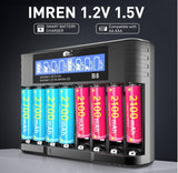 AA AAA Battery Charger, AA Battery Charger for 1.2V NiMH/NiCD 1.5V Lithium Ba...