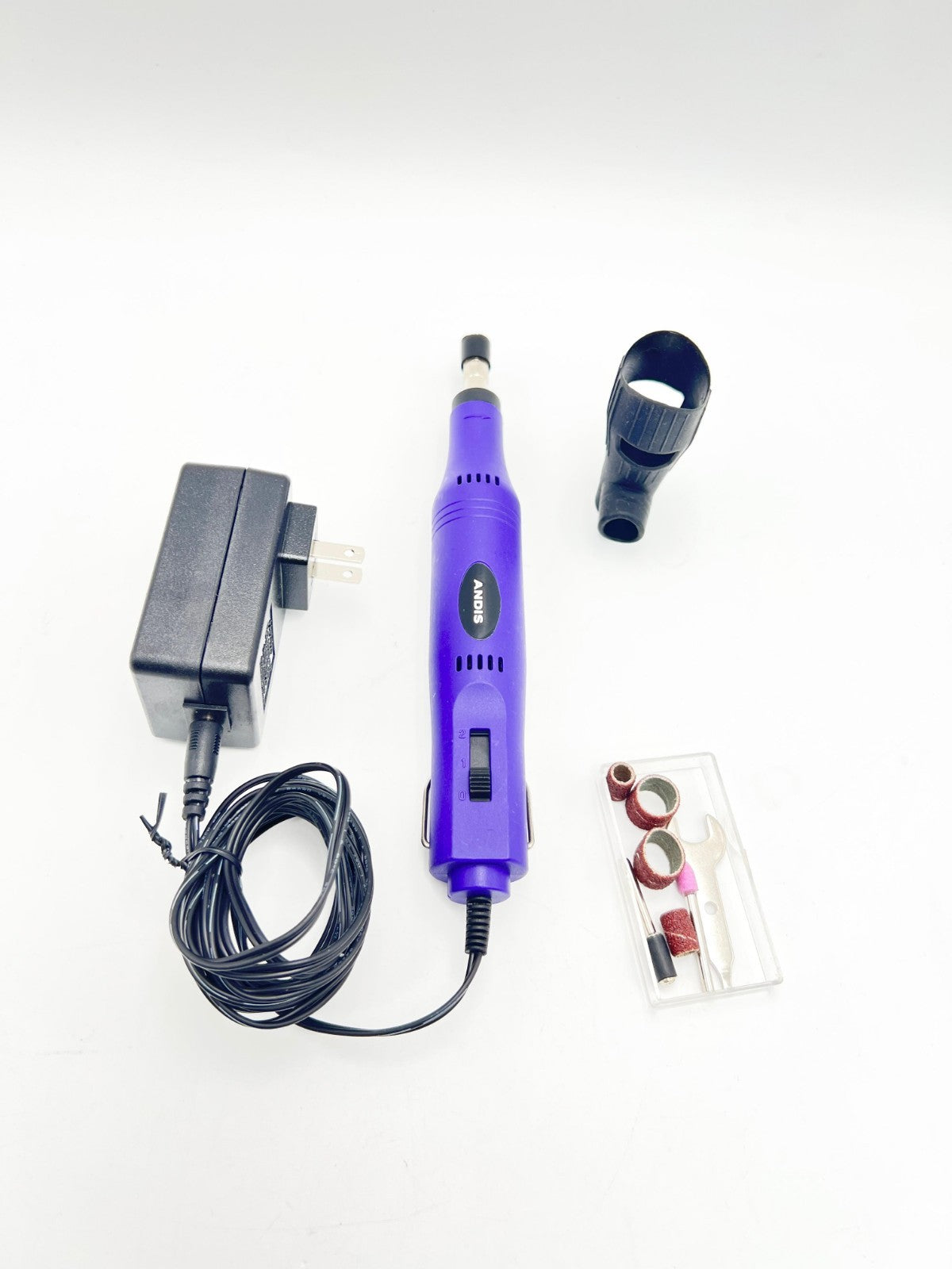 Andis 66745 EasyClip 2-Speed Pet Nail Grinder, Purple - Open-box