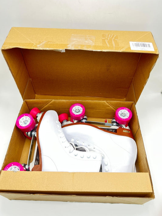 Chicago Women's and Girl's Classic Roller Skates White Rink Skates size 10