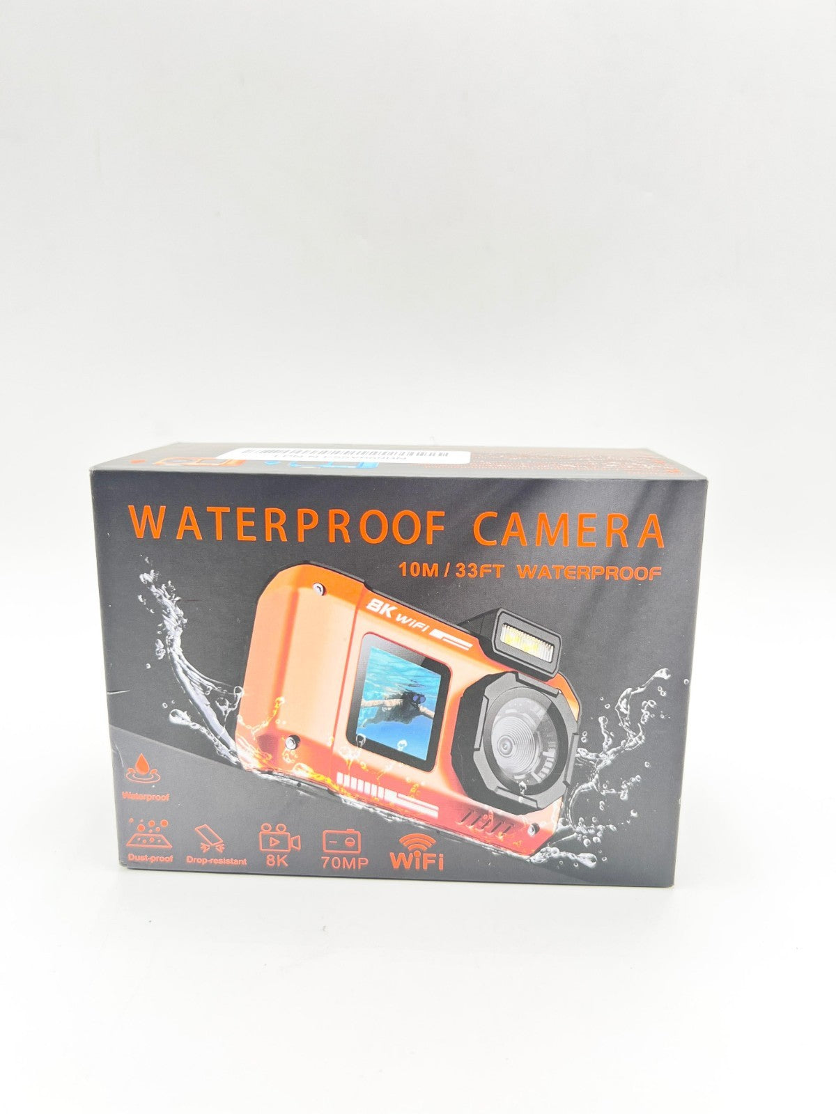 8K UHD 70MP WiFi Digital Camera Rugged Waterproof Dustproof Shockproof 33FT Und