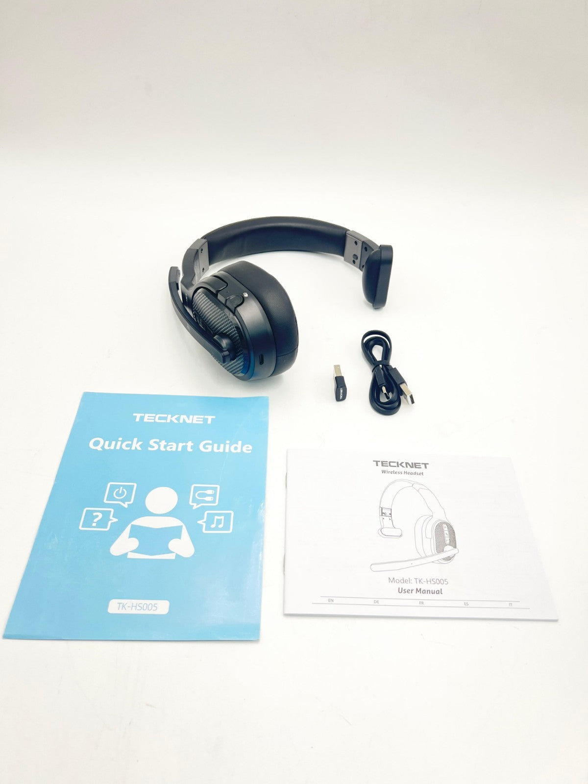 TECKNET Bluetooth Wireless Headset with Microphone for PC Trucker Bluetooth H...