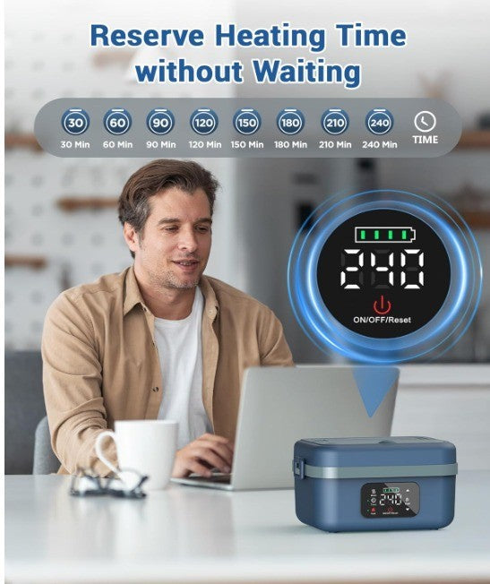 VASG Cordless Electric Lunch Box for Adults, 16000mAh Rechargeable Auto Heated L