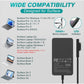 65W Charger Compatible with Microsoft Surface Pro 11, 10, 9, 8, 7+, 7, 6, 5, 4,